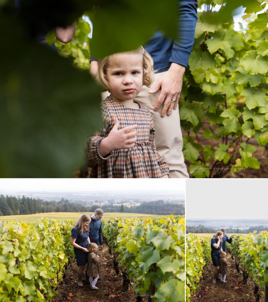 fall family photos at oregon winery