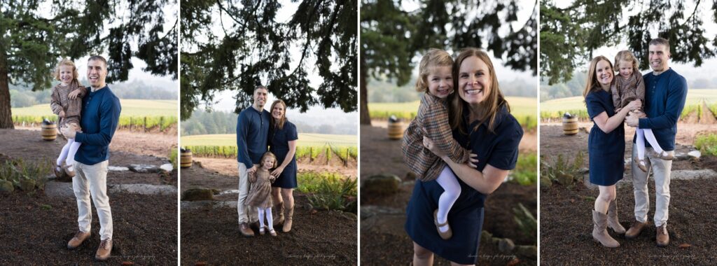 fall family photos at oregon winery