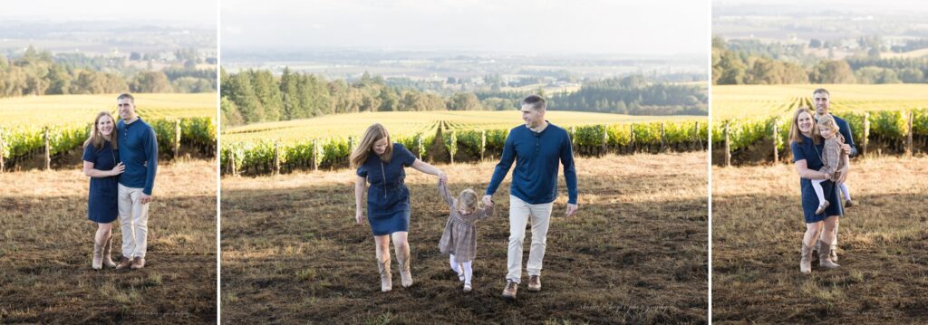 fall family photos at oregon winery