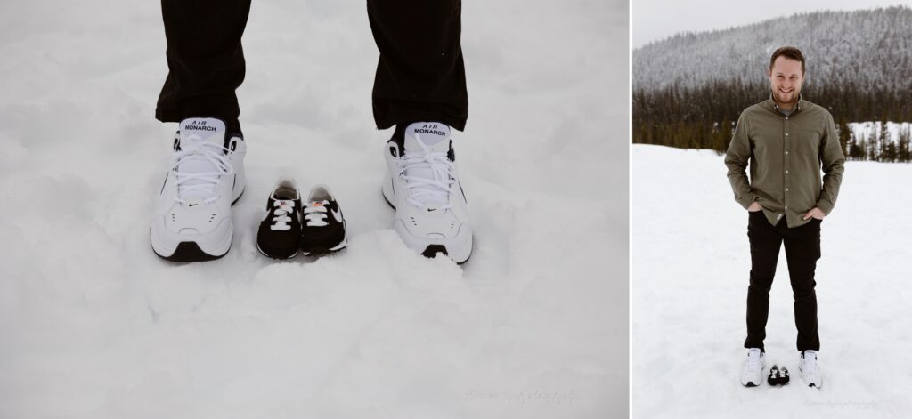 mt hood snowy maternity photos