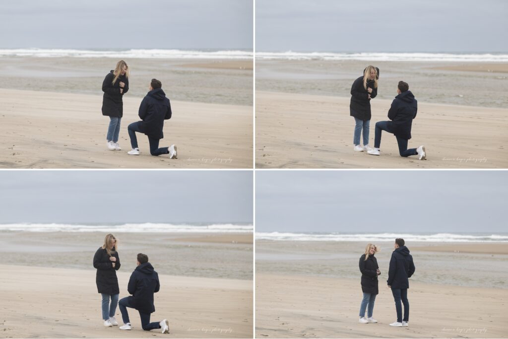 cannon beach wedding proposal