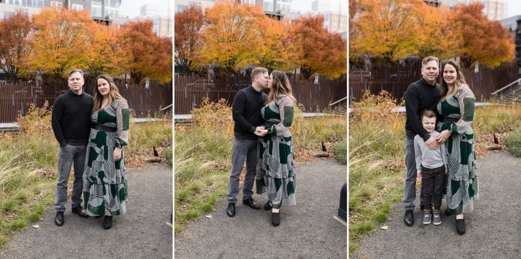 portland fall family photos in the leaves