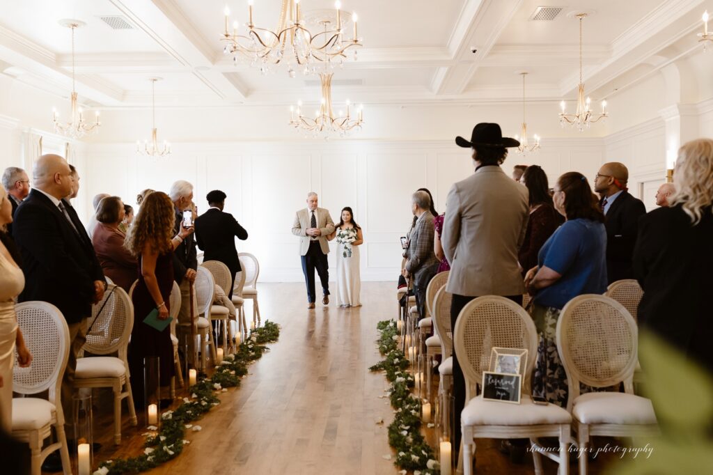 Wedding ceremony at the Oregon Arc Light venue