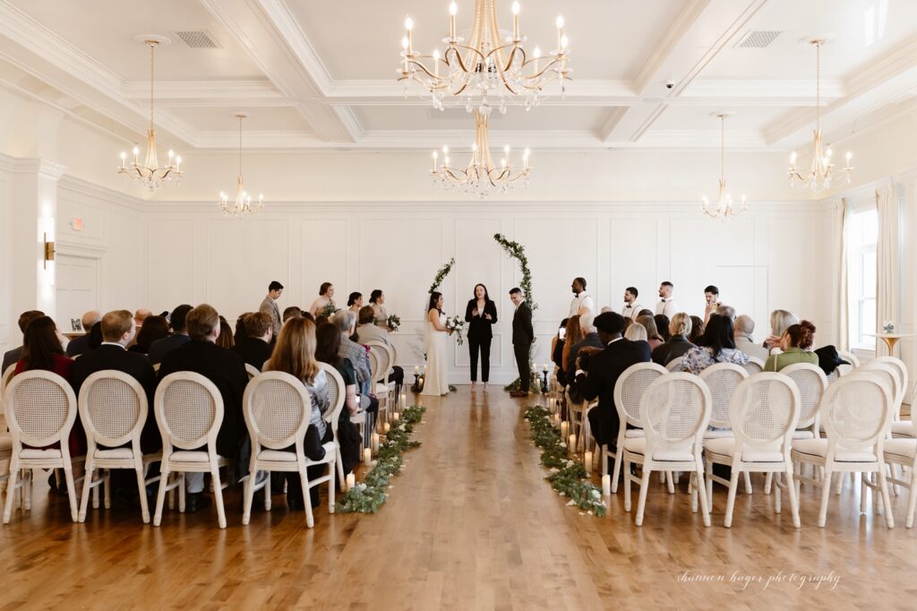 Wedding ceremony at the Oregon Arc Light venue