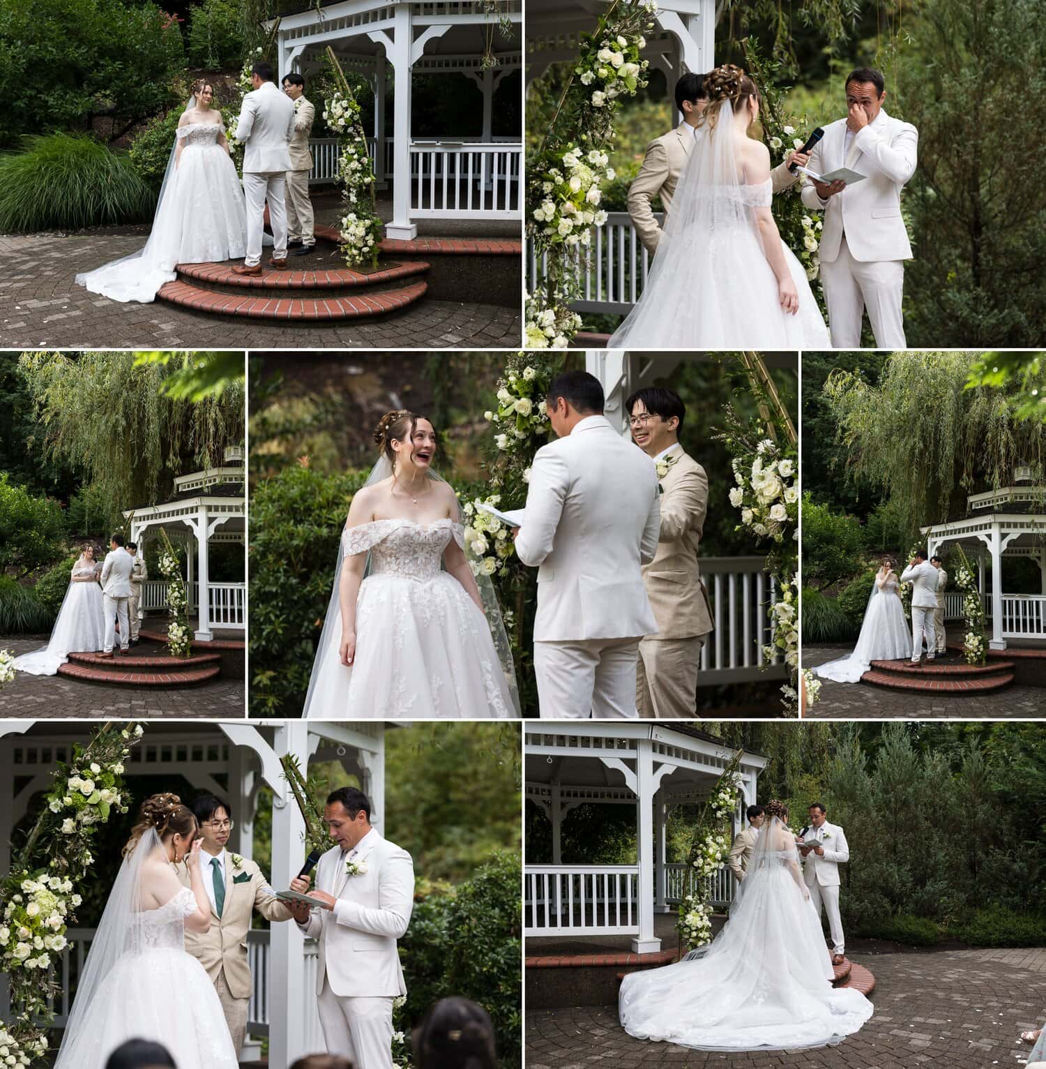 bride and groom exchanging vows and rings