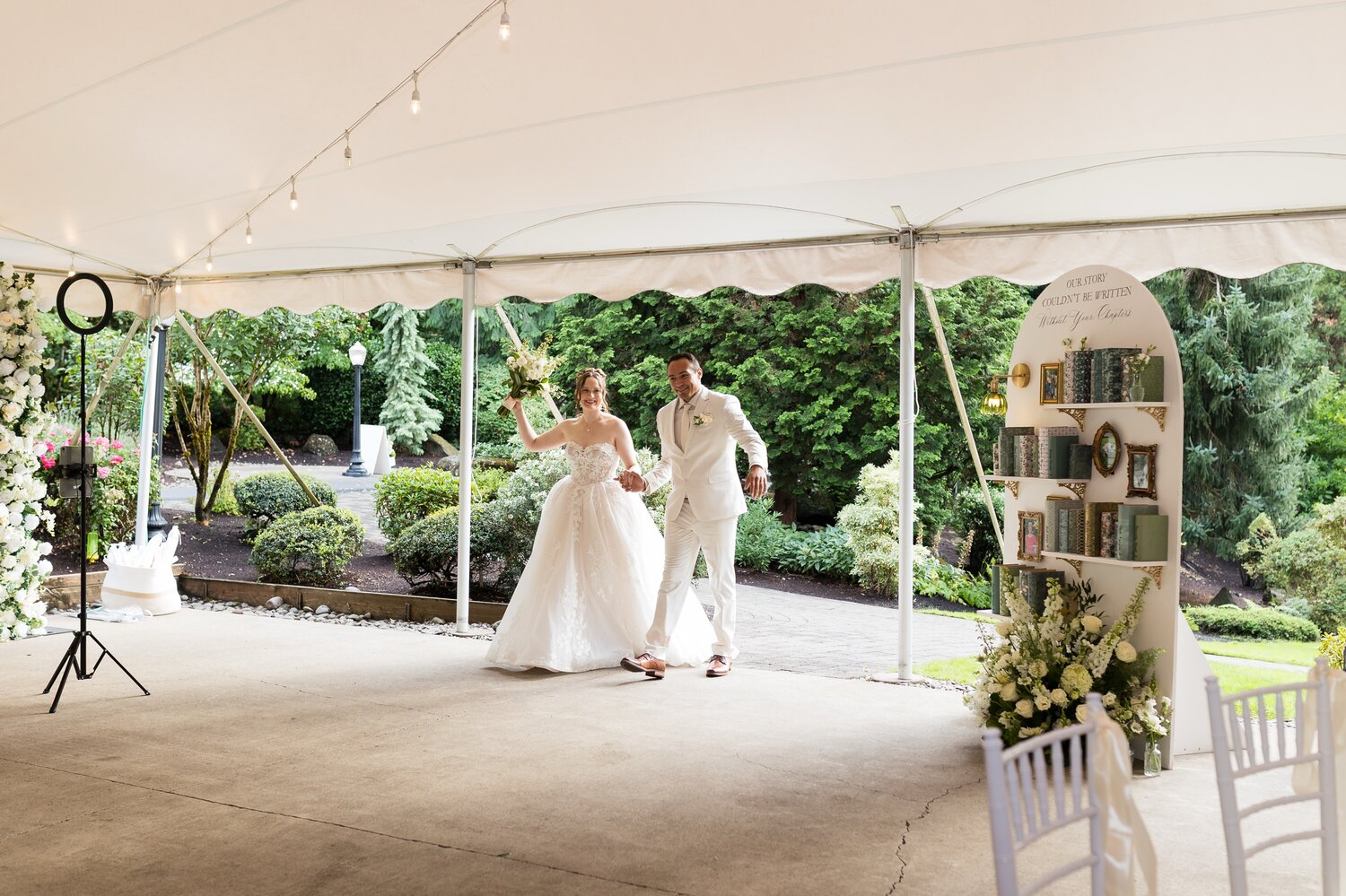 outdoor fall wedding reception