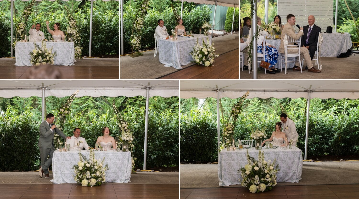 outdoor fall wedding reception