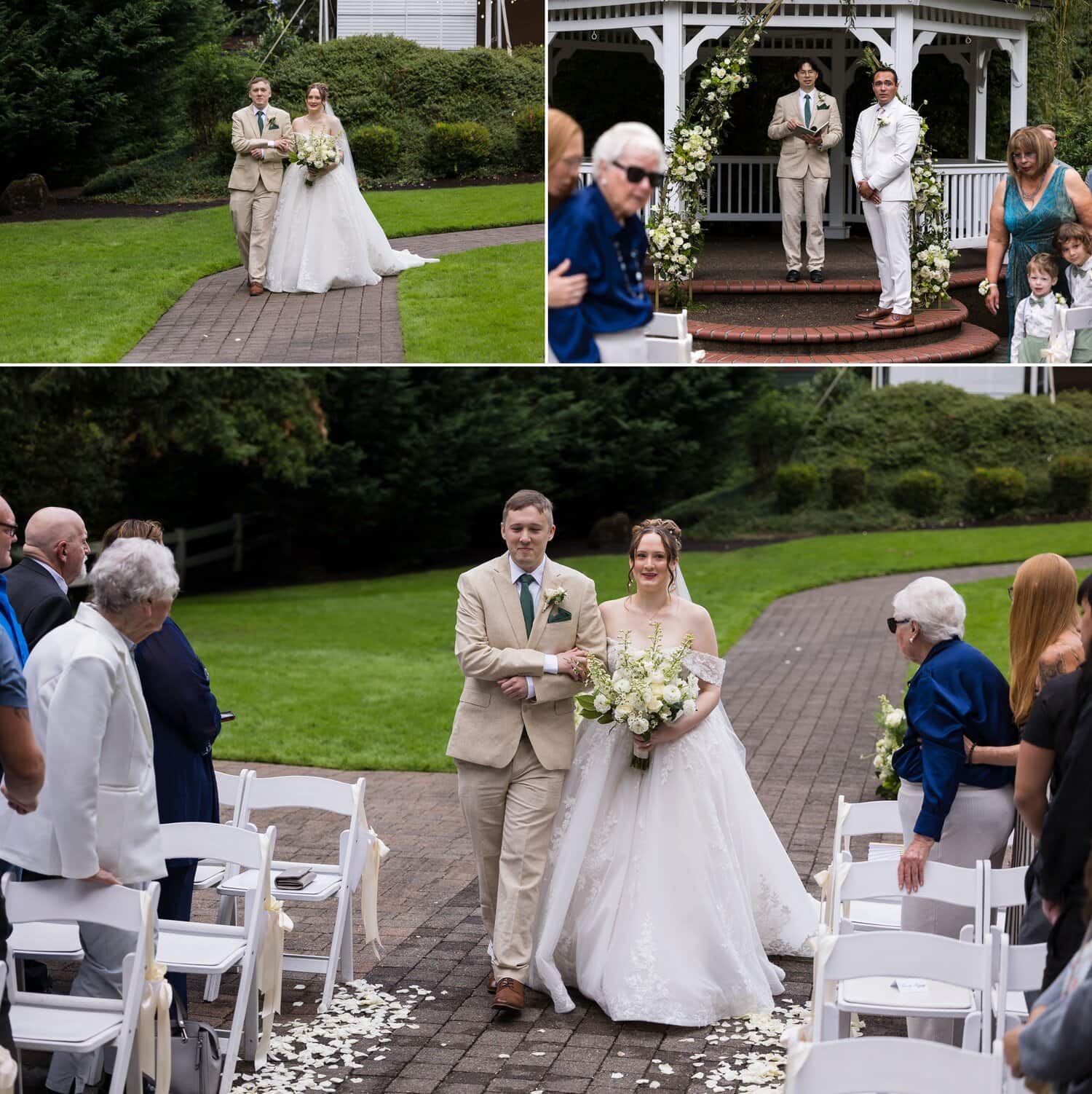 bride walking down aisle