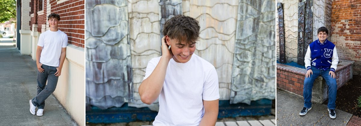 senior photos in newberg old town