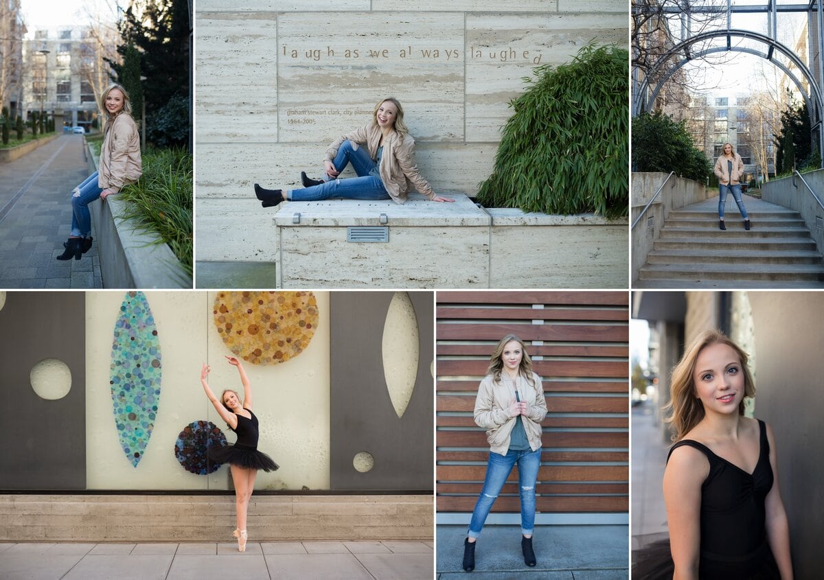 senior photos in the Portland Pearl District