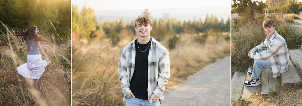 senior photos at Cooper Mountain Nature Park