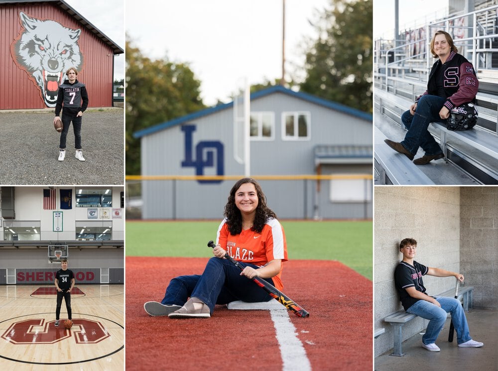 senior photos at your high school sports field
